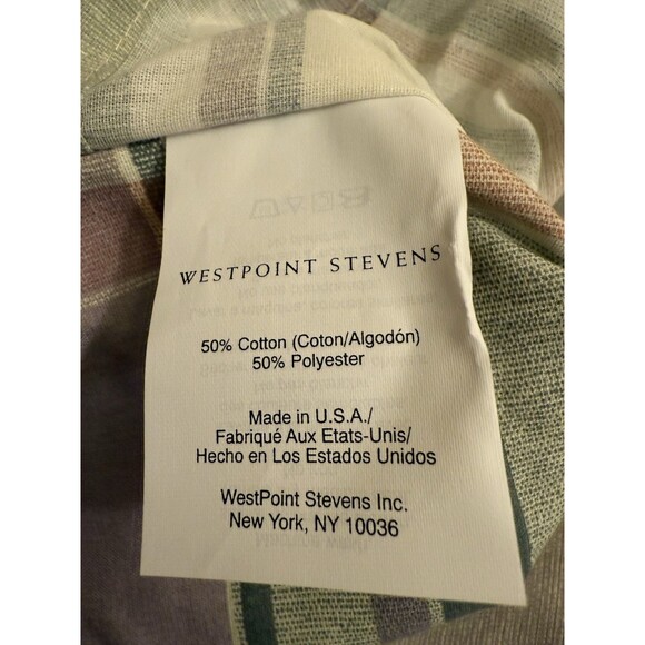 One Pillow Sham Westpoint Stevens MAINSTAYS Purple Grey Navy Plaid 32x26 - Picture 3 of 5